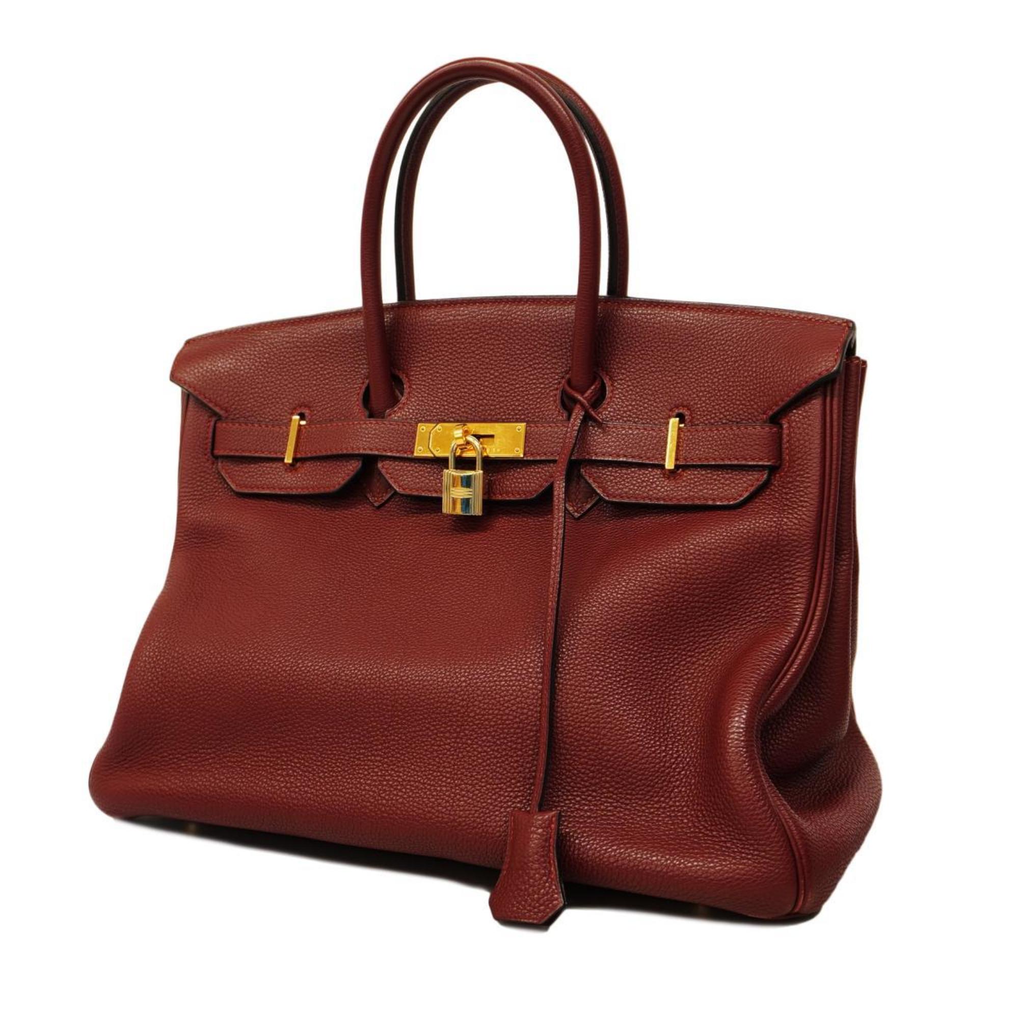 Hermes handbag Birkin 35 □H stamp Togo Rouge H Ladies