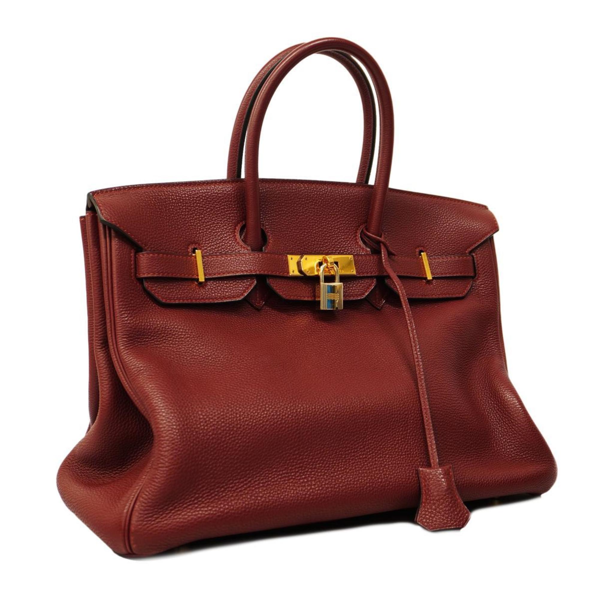 Hermes handbag Birkin 35 □H stamp Togo Rouge H Ladies