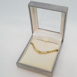 Christian Dior Necklace CD Rhinestone GP Plated Gold Women's