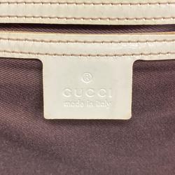 Gucci Tote Bag GG Supreme 197953 Leather Ivory Beige Champagne Women's