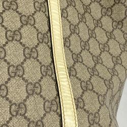 Gucci Tote Bag GG Supreme 197953 Leather Ivory Beige Champagne Women's