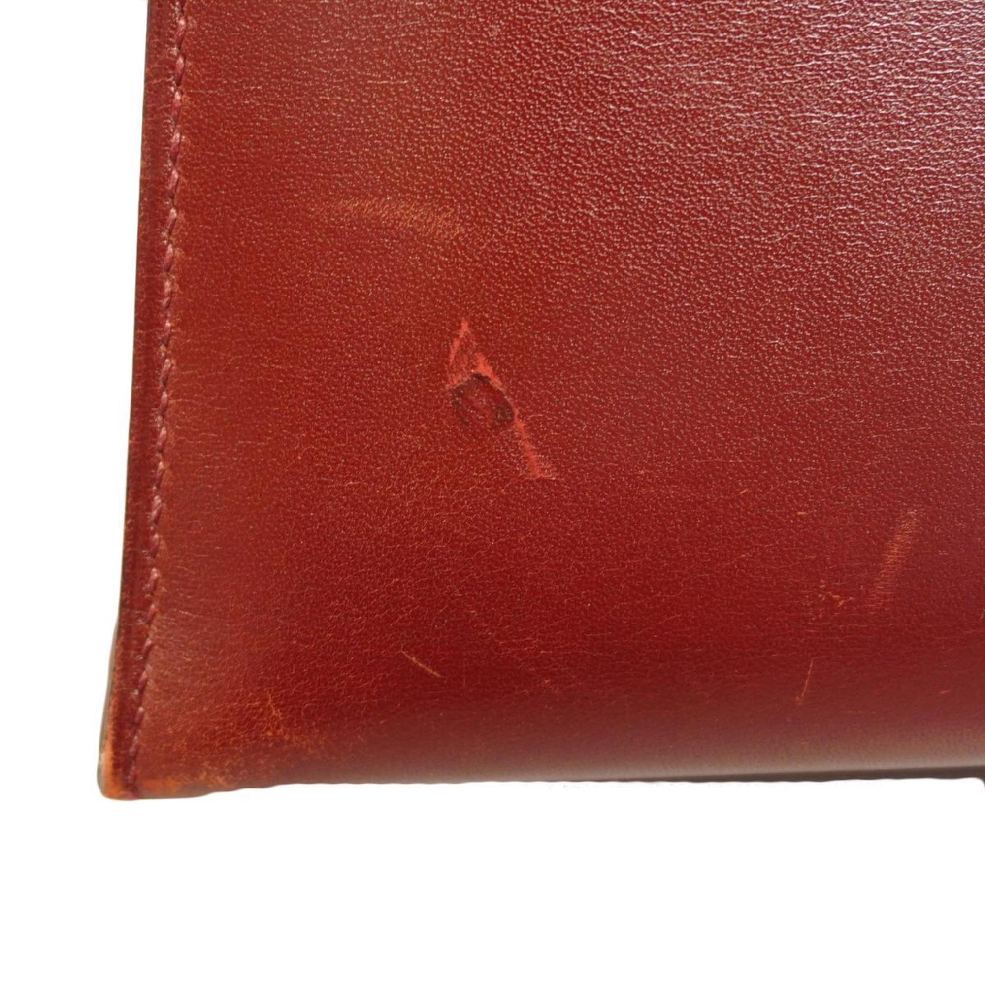 Hermes handbag Kelly 32 A stamp box calf Rouge H ladies