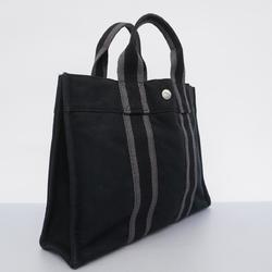 Hermes Tote Bag Foult PM Canvas Black Women's