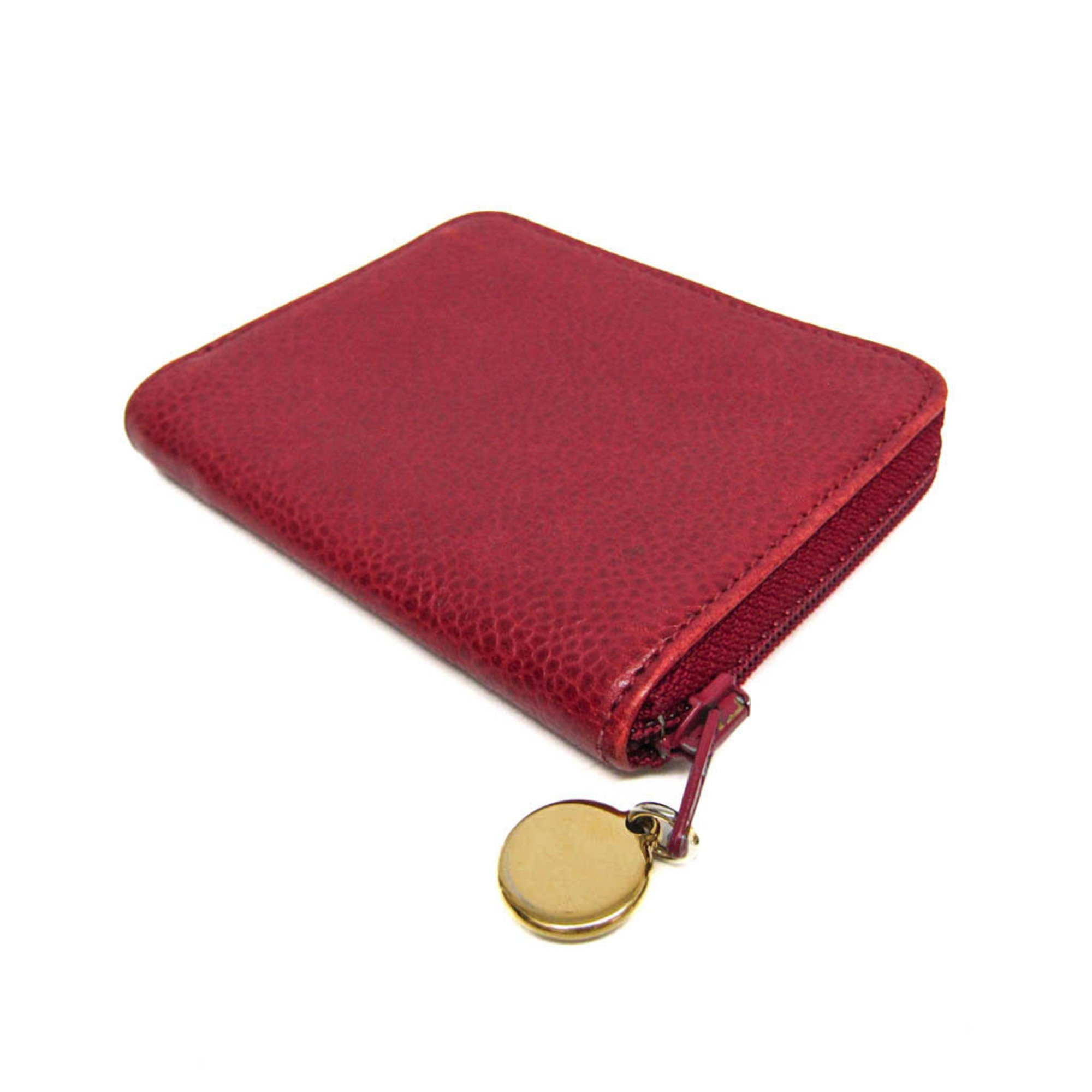 Chanel Women's Caviar Leather Coin Purse/coin Case Red Color