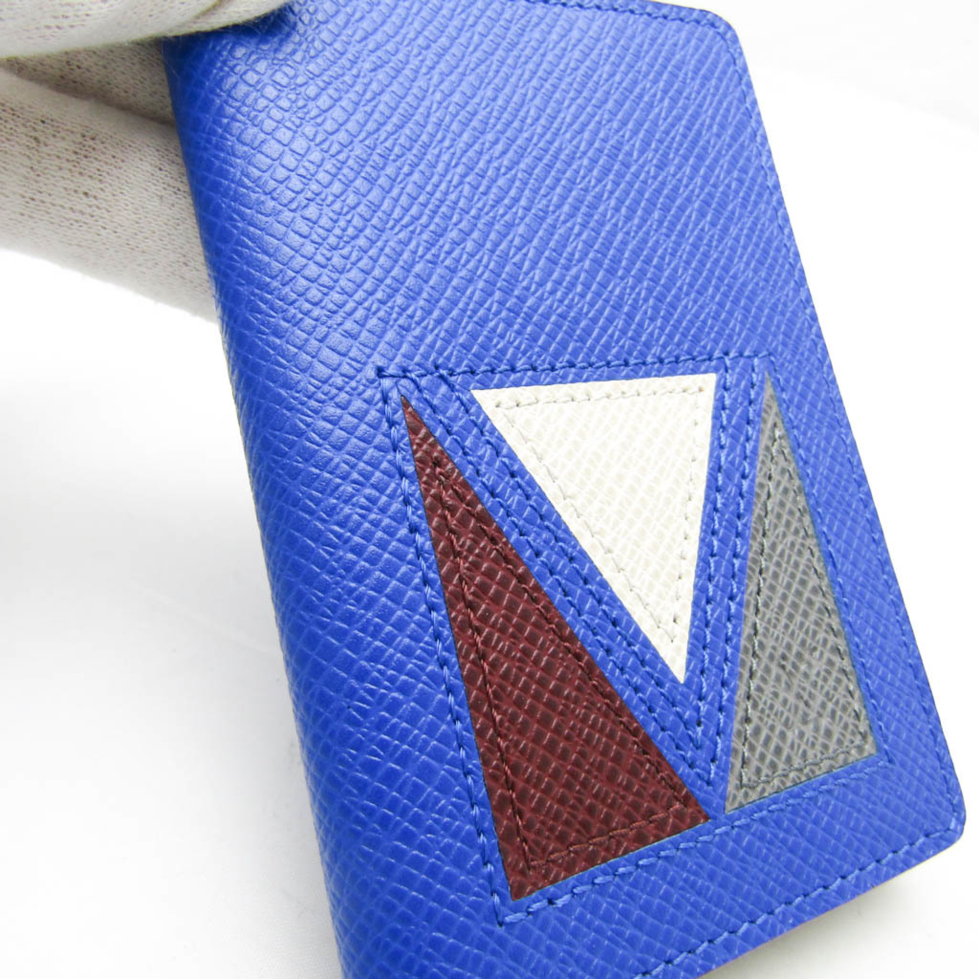 Louis Vuitton Taiga V Line Pocket Organizer M30790 Taiga Leather Card Case Blue