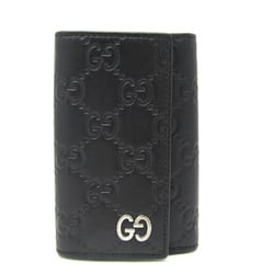 Gucci Guccissima 473924 Women,Men Leather Key Case Black