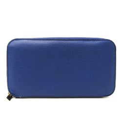 Valextra V9L06 Women's  Calfskin Long Wallet (bi-fold) Royal Blue