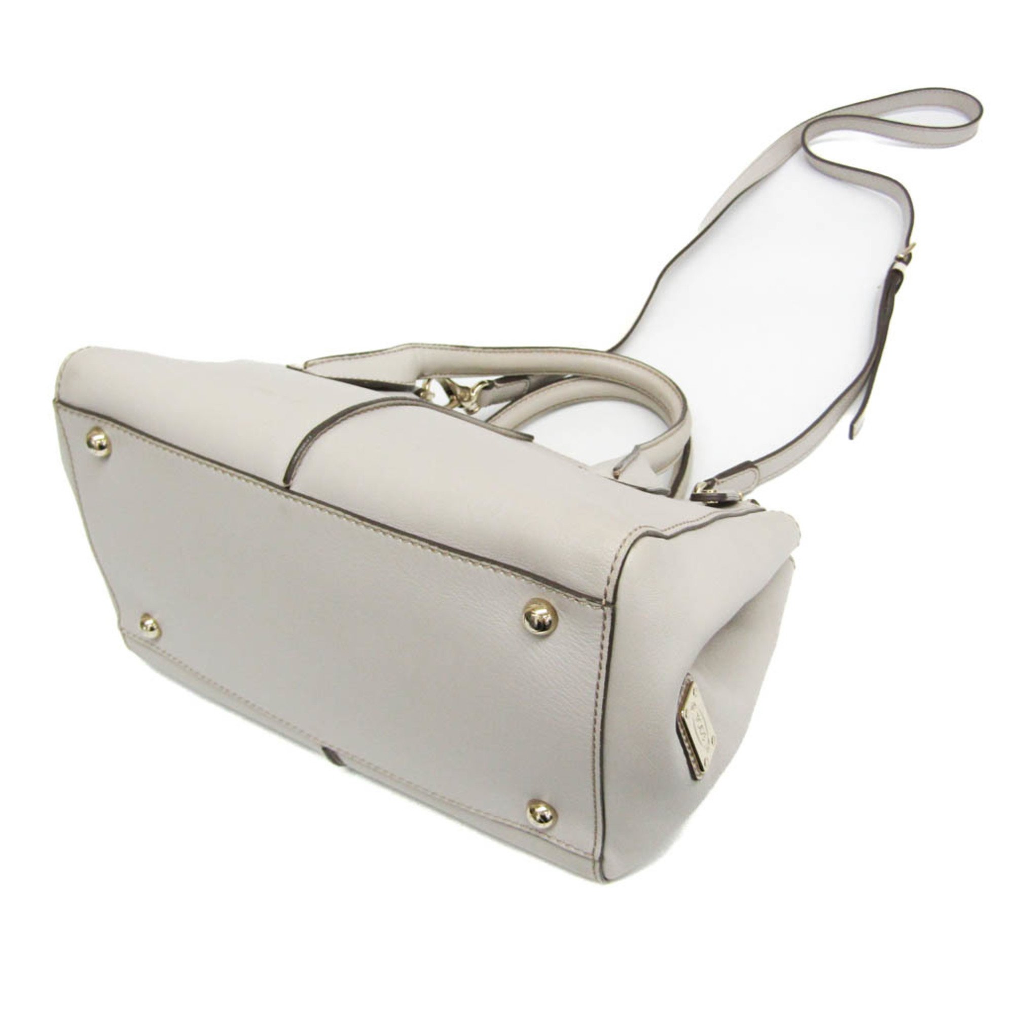 Tod's Women's Leather Handbag,Shoulder Bag Light Gray