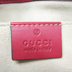 Gucci GG Marmont 446744 Women's Leather Shoulder Bag Red Color