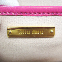 Miu Miu Madras RL0058 Women's Leather Handbag,Shoulder Bag Light Pink,Pink