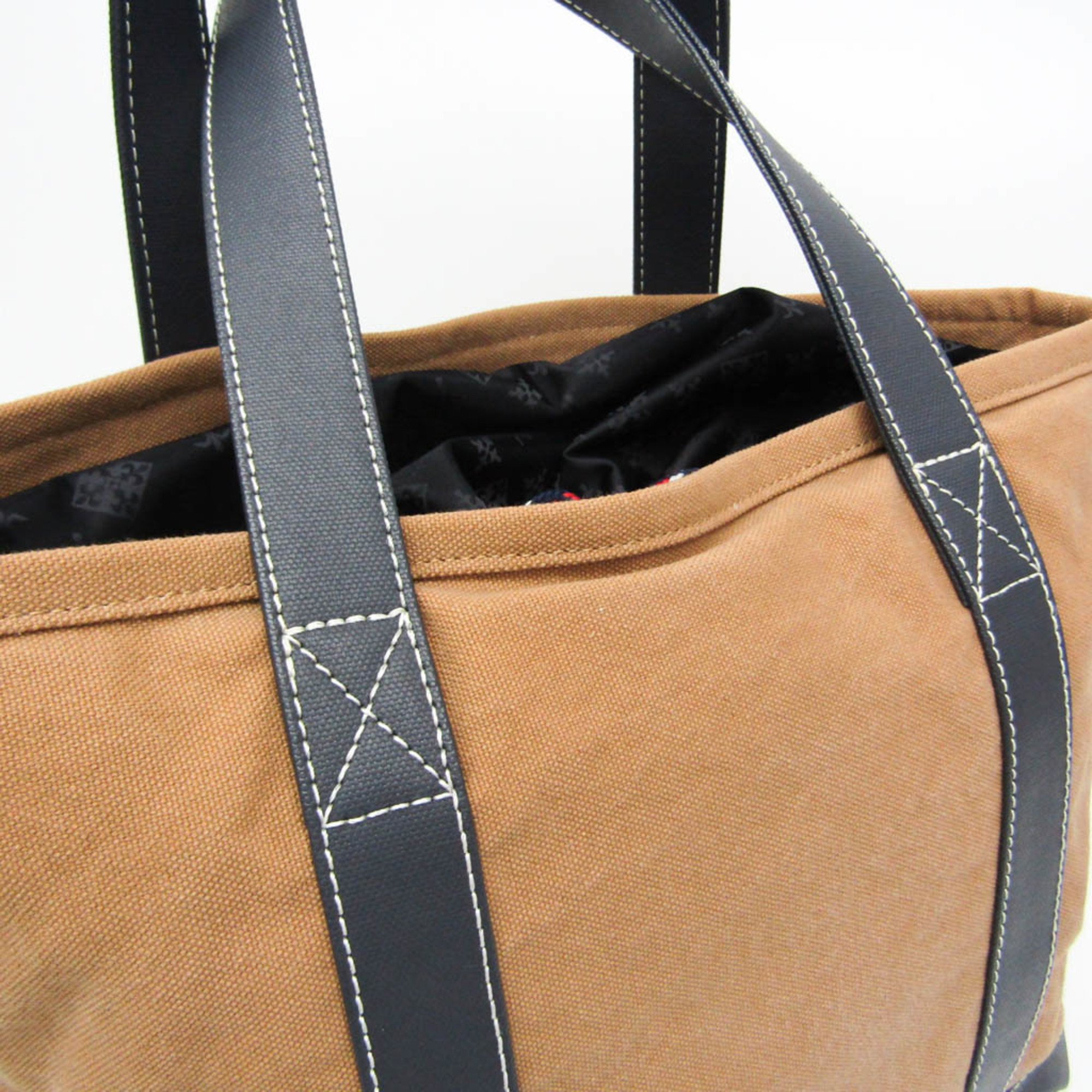 Russet R Mark Men,Women Canvas,PVC Tote Bag Black,Brown