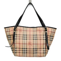 Burberry Nova Check Women's PVC,Leather Tote Bag Beige,Black