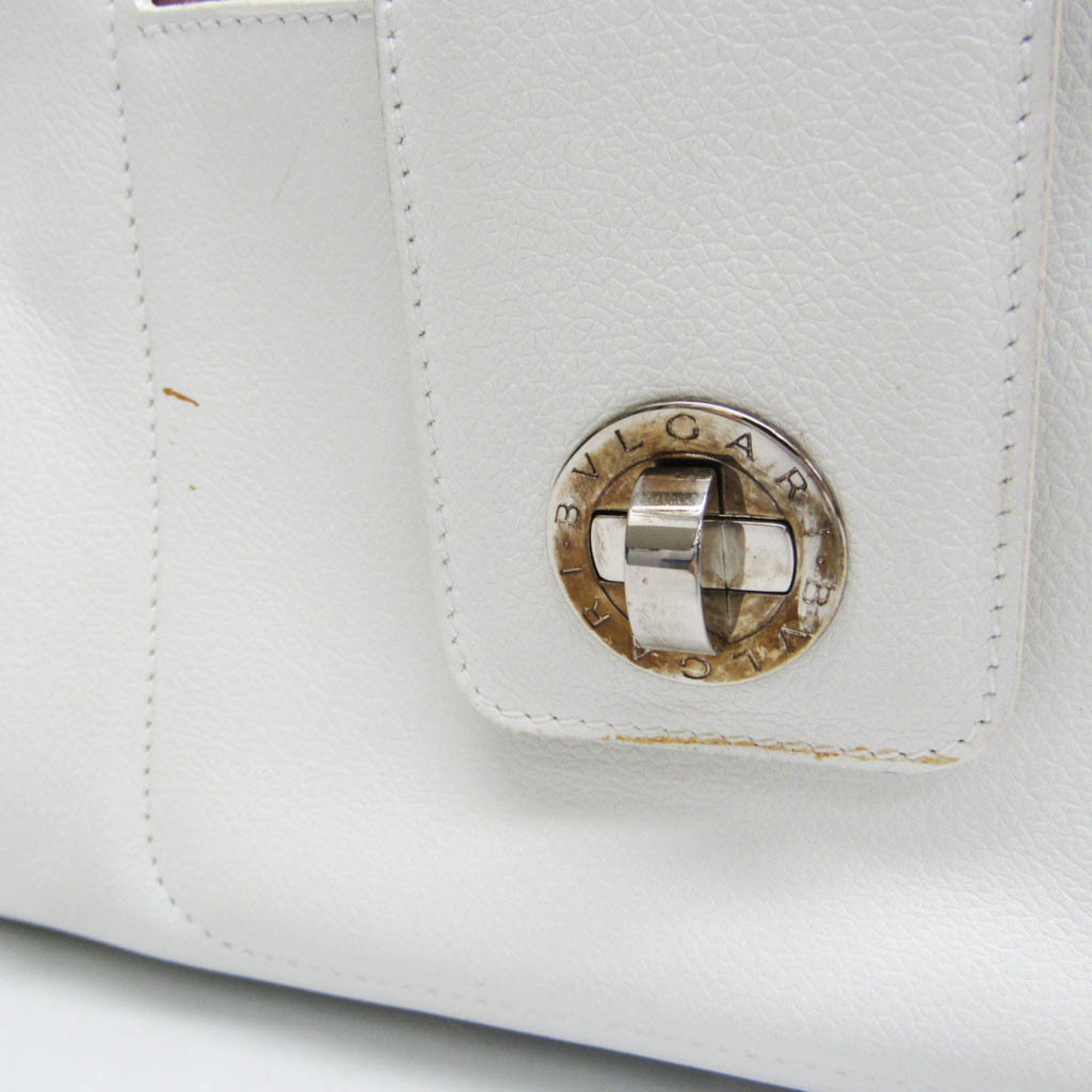 Bvlgari Bvlgari Bvlgari Women's Leather Handbag White