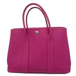 Hermes Tote Bag Garden TPM C Stamp Country Rose Purple Women's