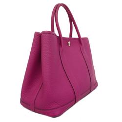 Hermes Tote Bag Garden TPM C Stamp Country Rose Purple Women's