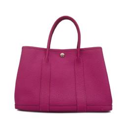 Hermes Tote Bag Garden TPM C Stamp Country Rose Purple Women's