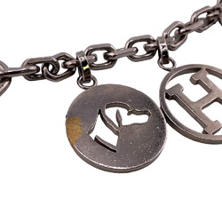 HERMES Amulet 4 Keychain Charm Silver Unisex