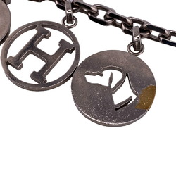 HERMES Amulet 4 Keychain Charm Silver Unisex