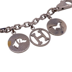 HERMES Amulet 4 Keychain Charm Silver Unisex