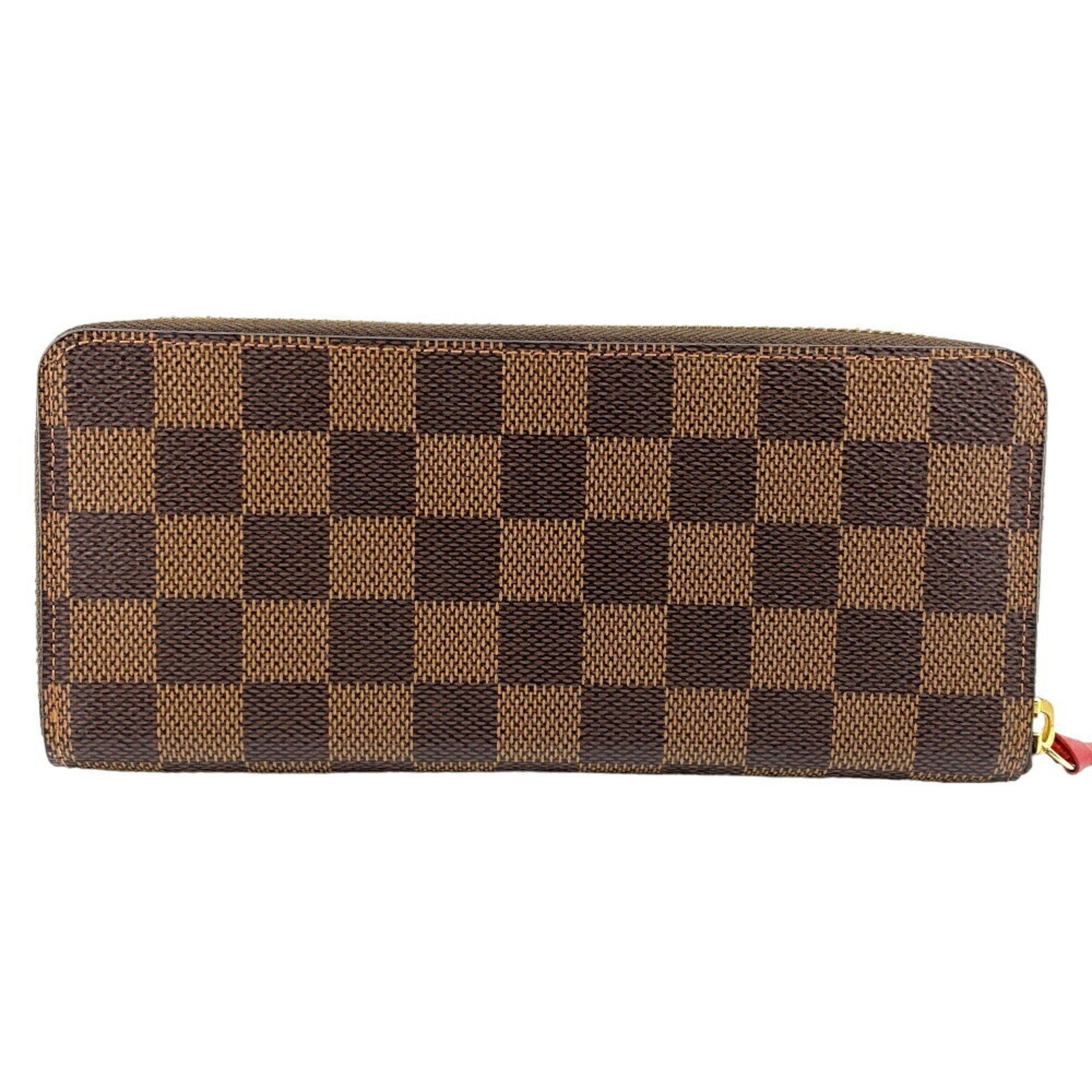 LOUIS VUITTON N60534 Portefeuille Clemence Damier Long Wallet Brown Women's