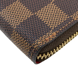 LOUIS VUITTON N60534 Portefeuille Clemence Damier Long Wallet Brown Women's