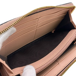 GUCCI 453158 Bamboo Nimfair Round Long Wallet Pink Women's