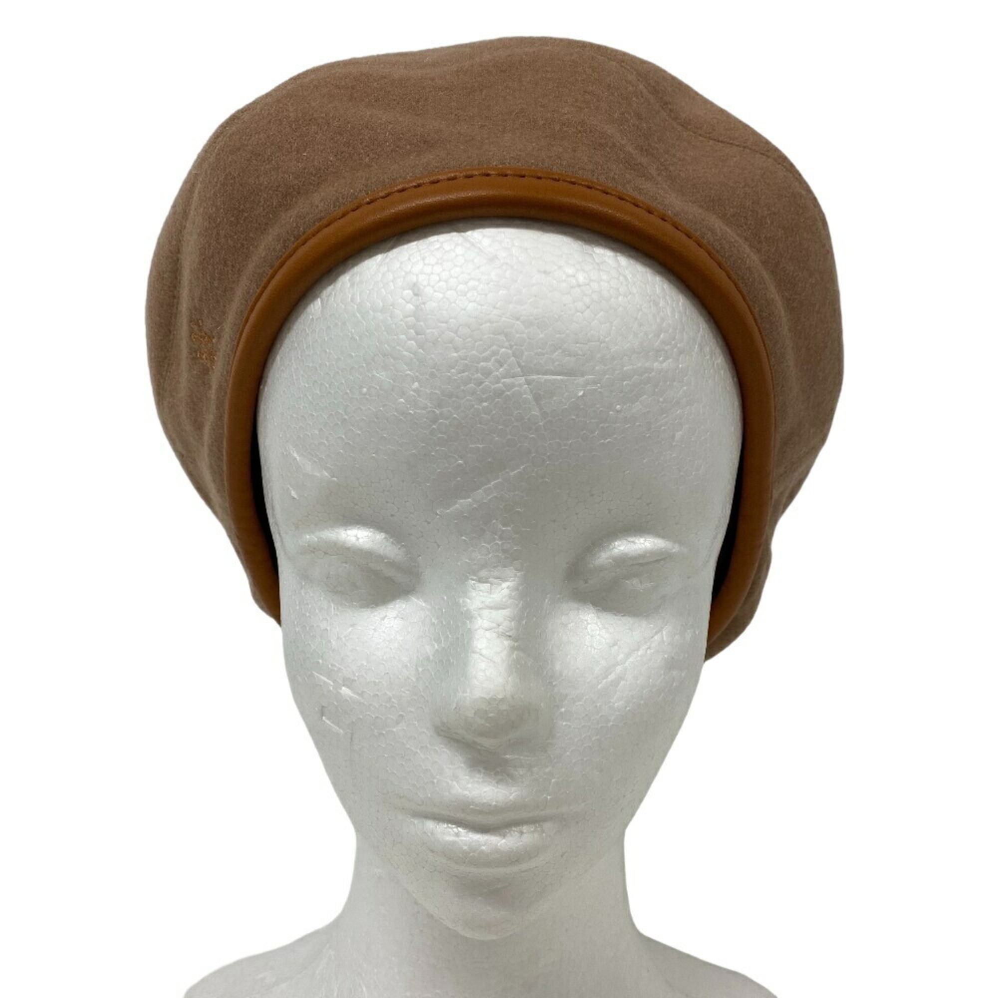 HERMES Serie Beret Brown Unisex