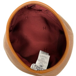 HERMES Serie Beret Brown Unisex