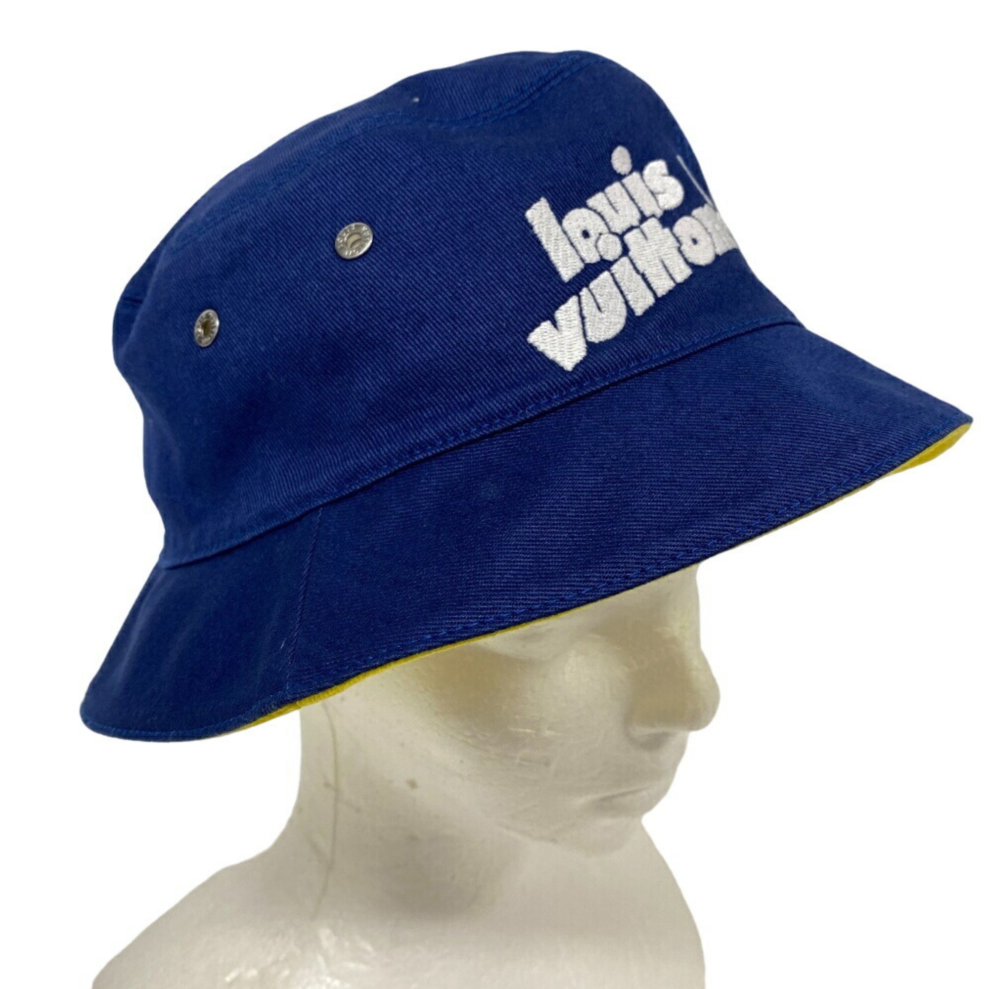 LOUIS VUITTON MP3123 Bonnet Everyday LV Bucket Hat, Blue, Unisex