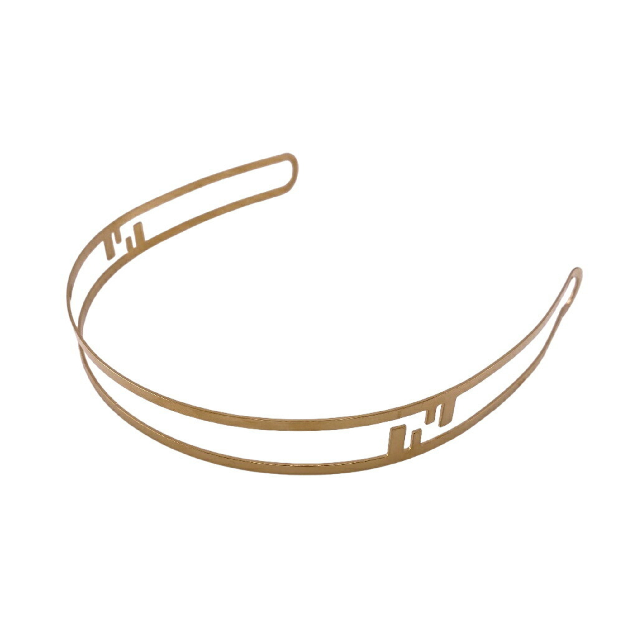 FENDI Fendi Hair Headband Gold Women's