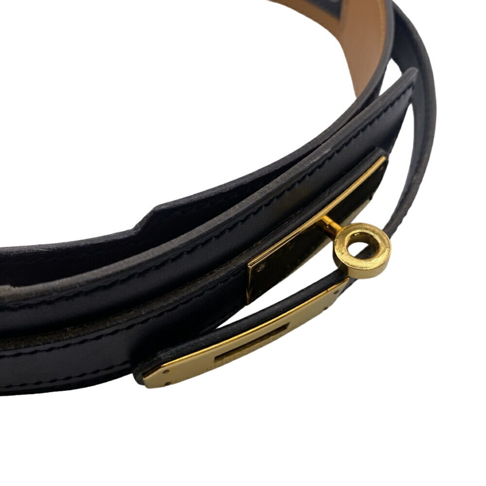 HERMES Kelly 60 Belt Black Unisex