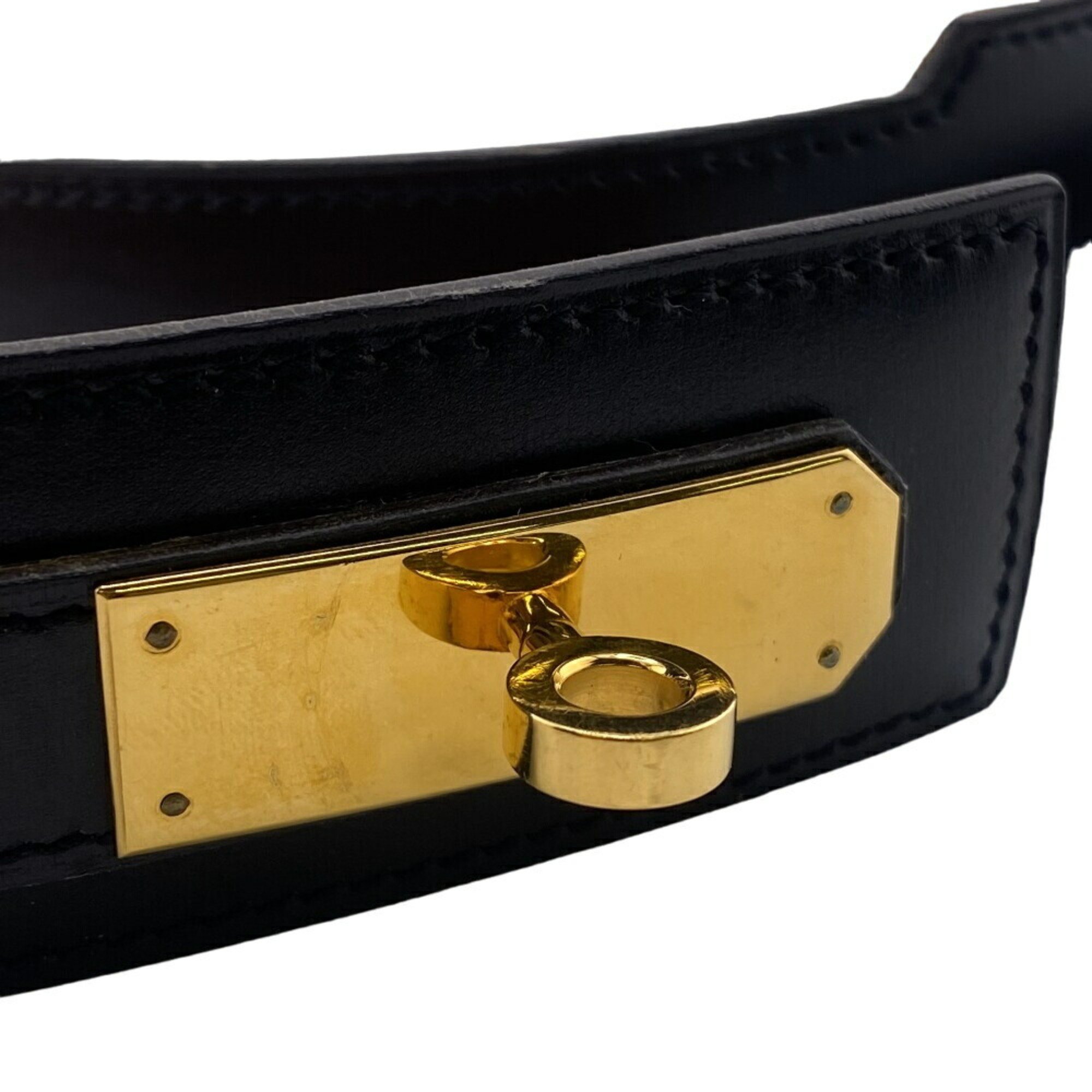 HERMES Kelly 60 Belt Black Unisex