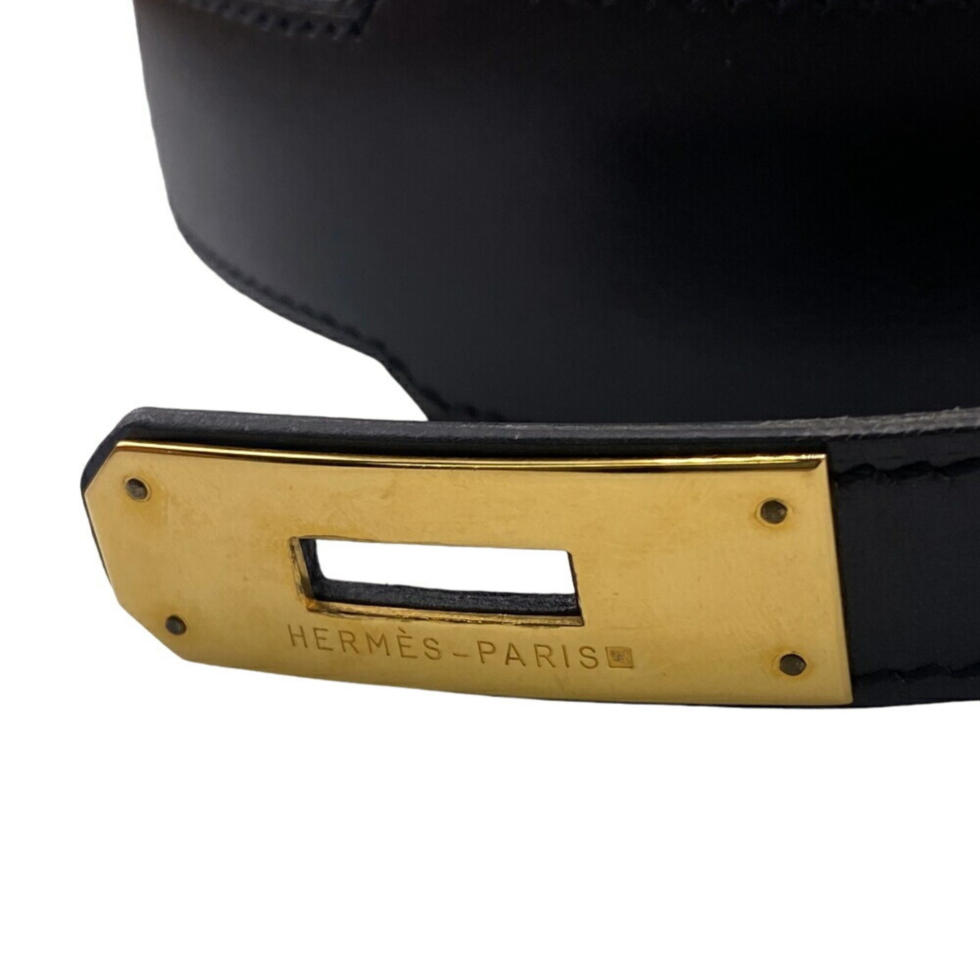 HERMES Kelly 60 Belt Black Unisex