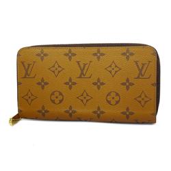 Louis Vuitton Long Wallet Monogram Reverse Zippy M82444 Brown Men's Women's