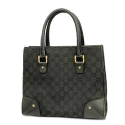 Gucci Handbag GG Canvas 120895 Black Champagne Women's