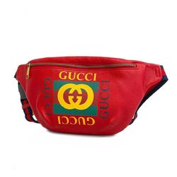 Gucci Body Bag 493869 Leather Red Men's