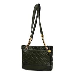 Chanel Shoulder Bag Matelasse Chain Lambskin Black Women's