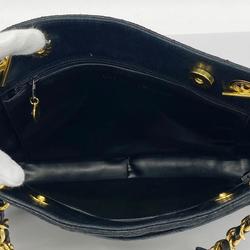 Chanel Shoulder Bag Matelasse Chain Lambskin Black Women's