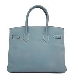 Hermes handbag Birkin 30 J stamped Epsom leather blue jean for women