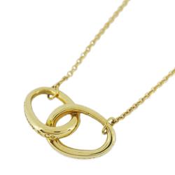 Tiffany Necklace Double Loop K18YG Yellow Gold Women's