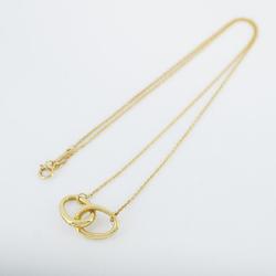 Tiffany Necklace Double Loop K18YG Yellow Gold Women's