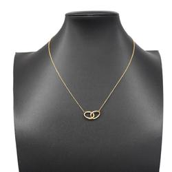 Tiffany Necklace Double Loop K18YG Yellow Gold Women's