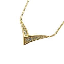 Christian Dior Necklace Rhinestone GP Plated Gold Women's