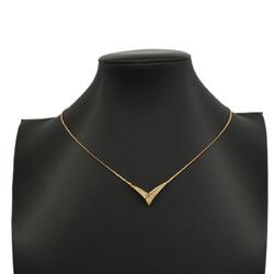 Christian Dior Necklace Rhinestone GP Plated Gold Women's