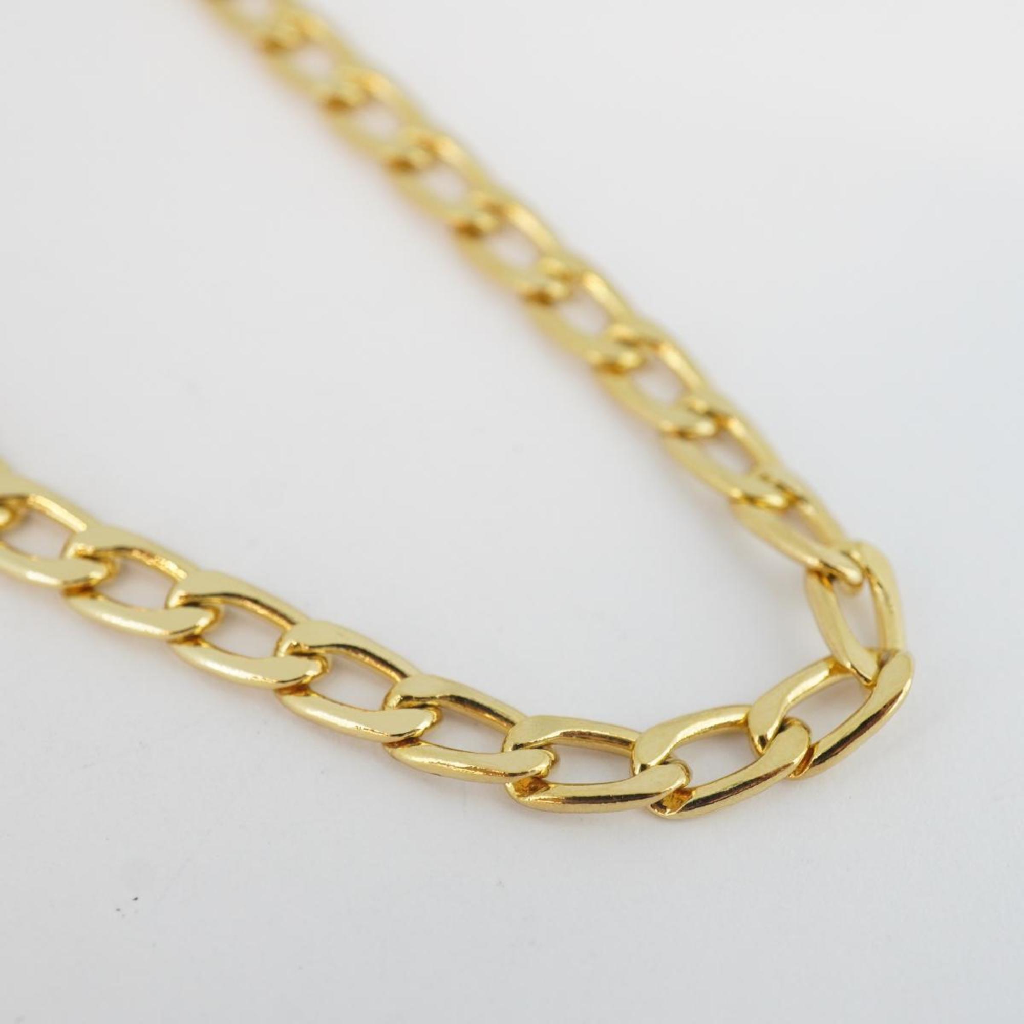 Christian Dior Necklace Chain GP Plated Gold Women's