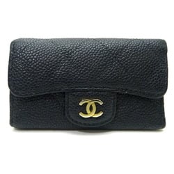 Chanel 6-Key Case for Women, Key A31503, Caviar Skin, Black, DH83135