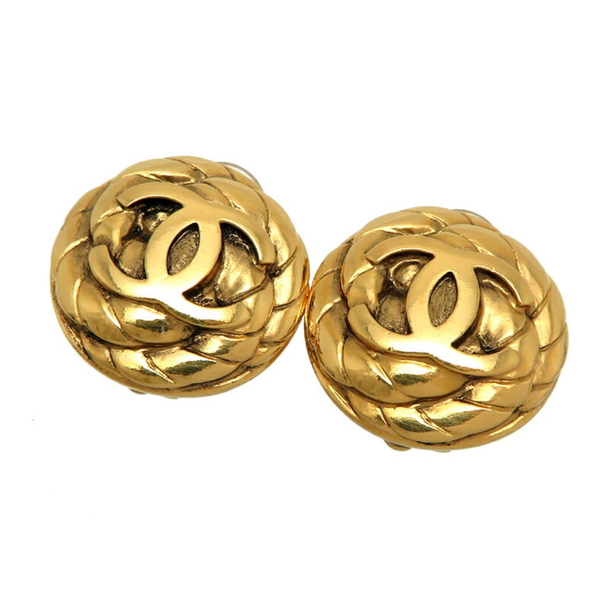 Chanel Coco Mark Button Women's Earrings GP DH83155