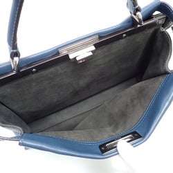 Fendi Peekaboo Large Handbag for Women Blue Leather 8BN210 Compatible A6048445