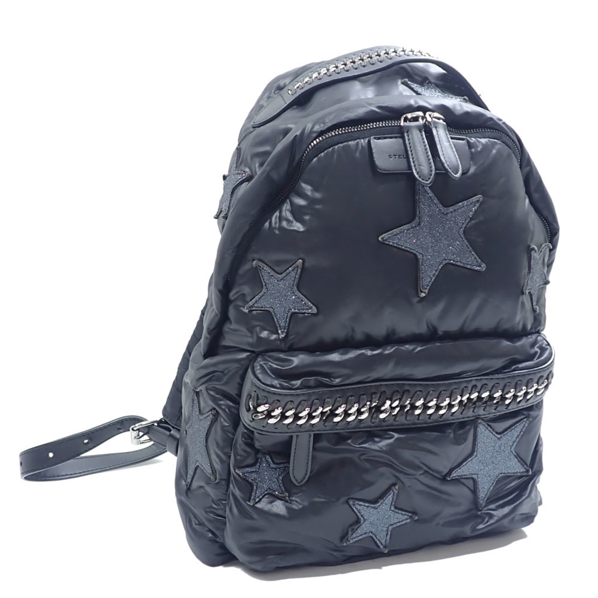 Stella McCartney Backpack for Women, Black, Polyester, W8258 AU18, Rucksack, Star Pattern, A6048447