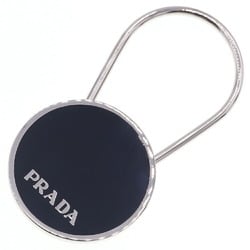 Prada Key Ring M714 Black Metal Holder Hook Accessory Men Women PRADA